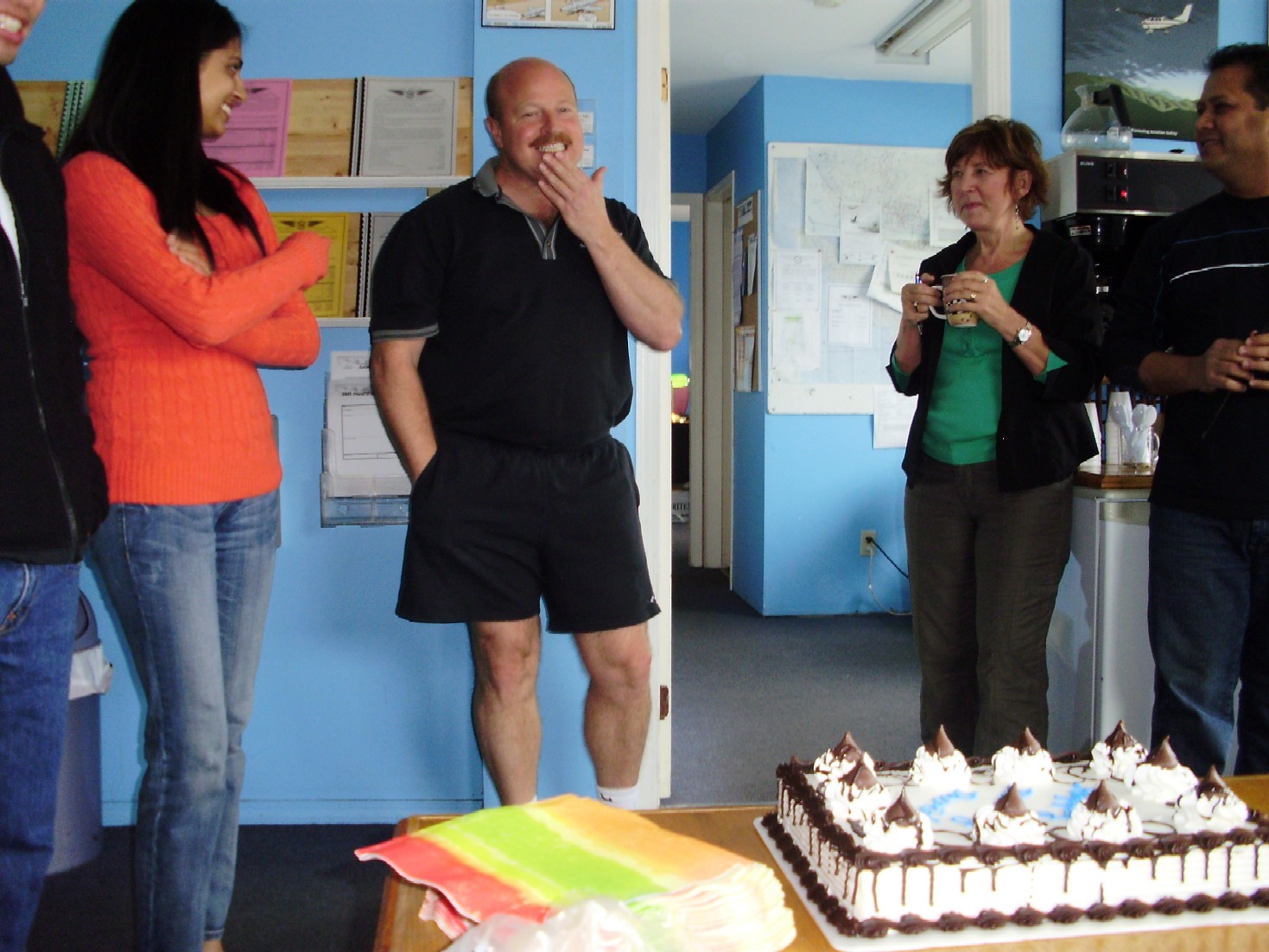 Birthday cake for Chief Flying Instructor Dave Parry.  Langley Flying School.